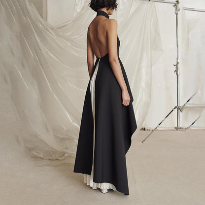 Fancy Dresses Black & White Aesthetics Ruffle Dress - allsose