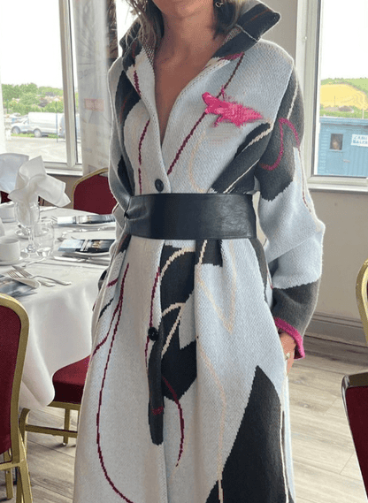 Fancy Pattern Cardigan - allsose