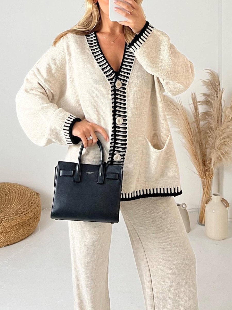 Fashion Casual Knitted Two - piece Set - allsose