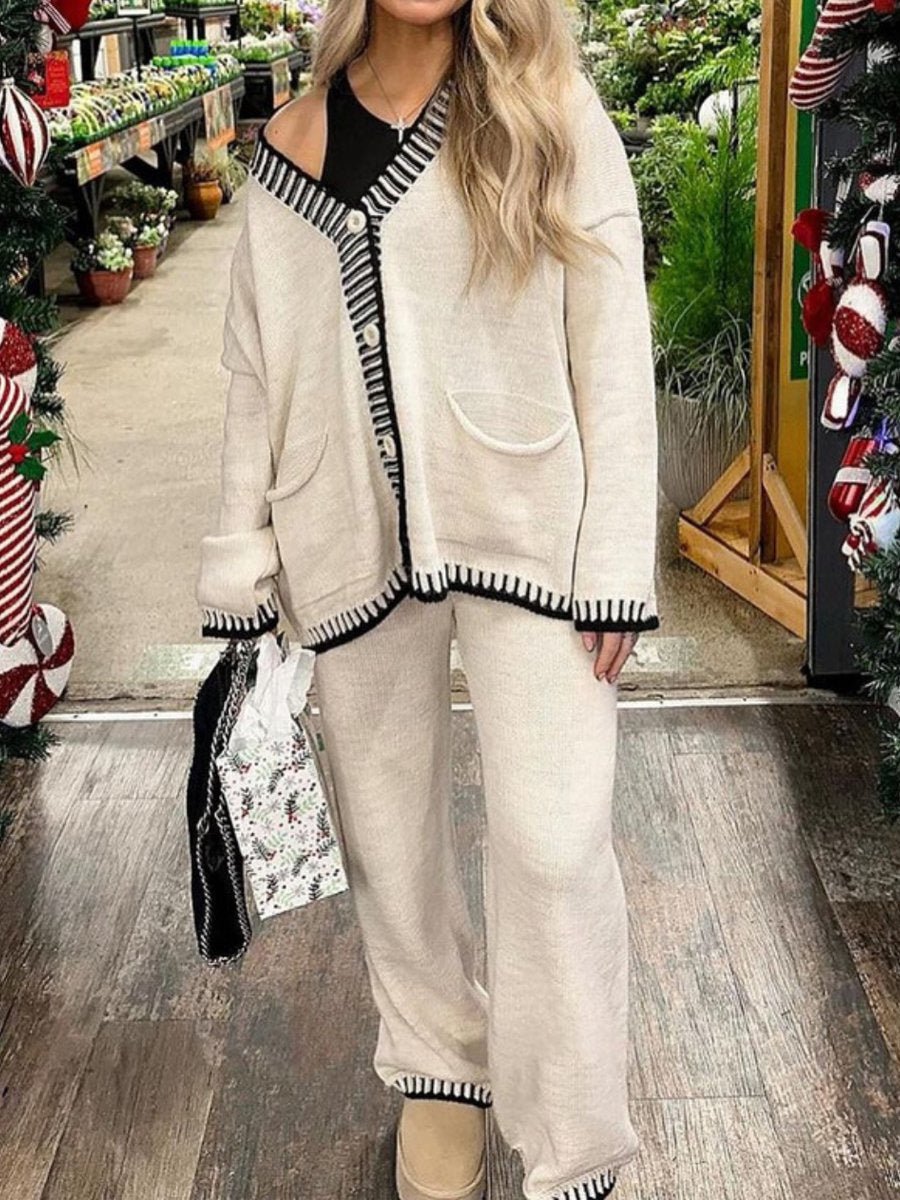 Fashion Casual Knitted Two - piece Set - allsose
