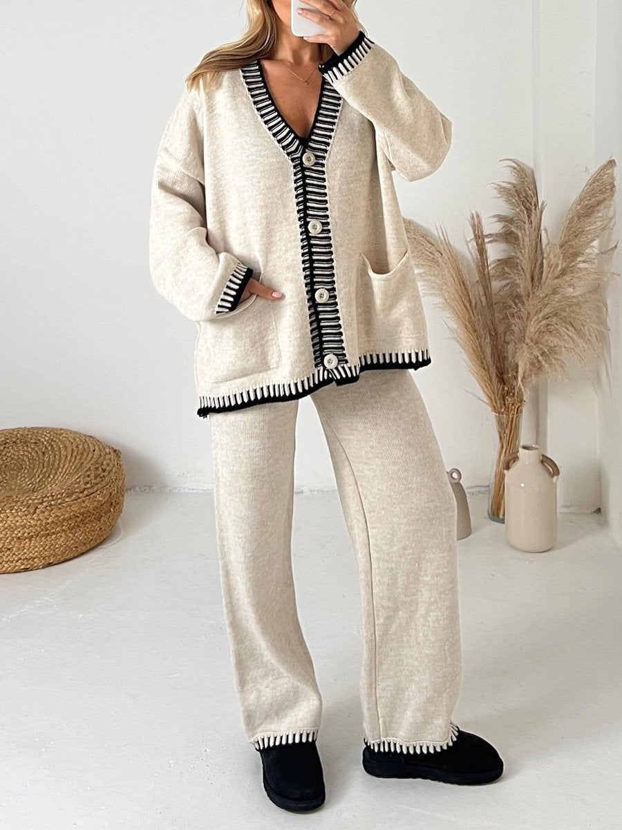 Fashion Casual Knitted Two - piece Set - allsose