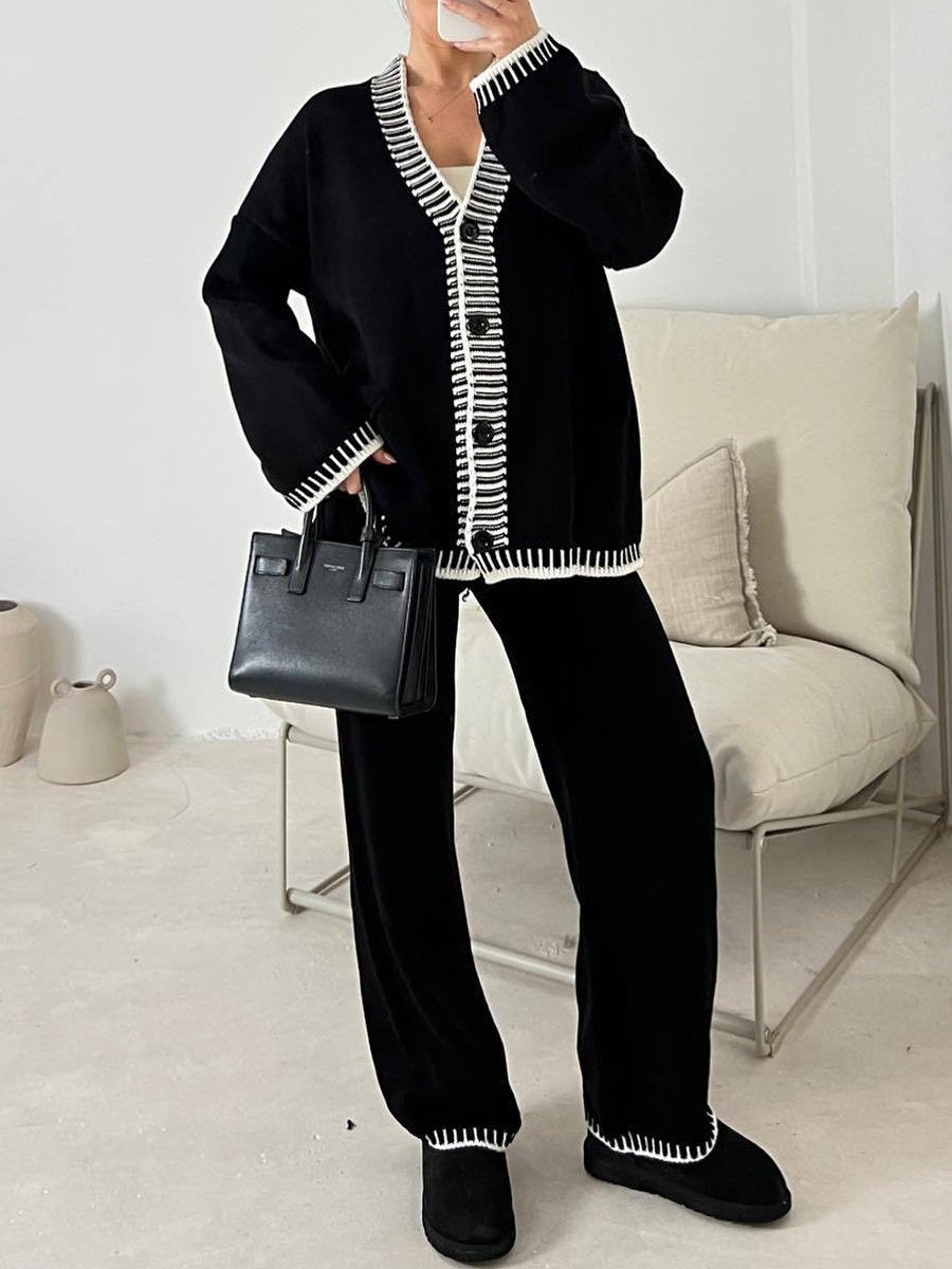 Fashion Casual Knitted Two - piece Set - allsose