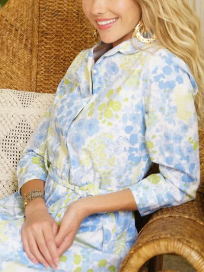 Fashionable Printed Classic Midi Dress - allsose