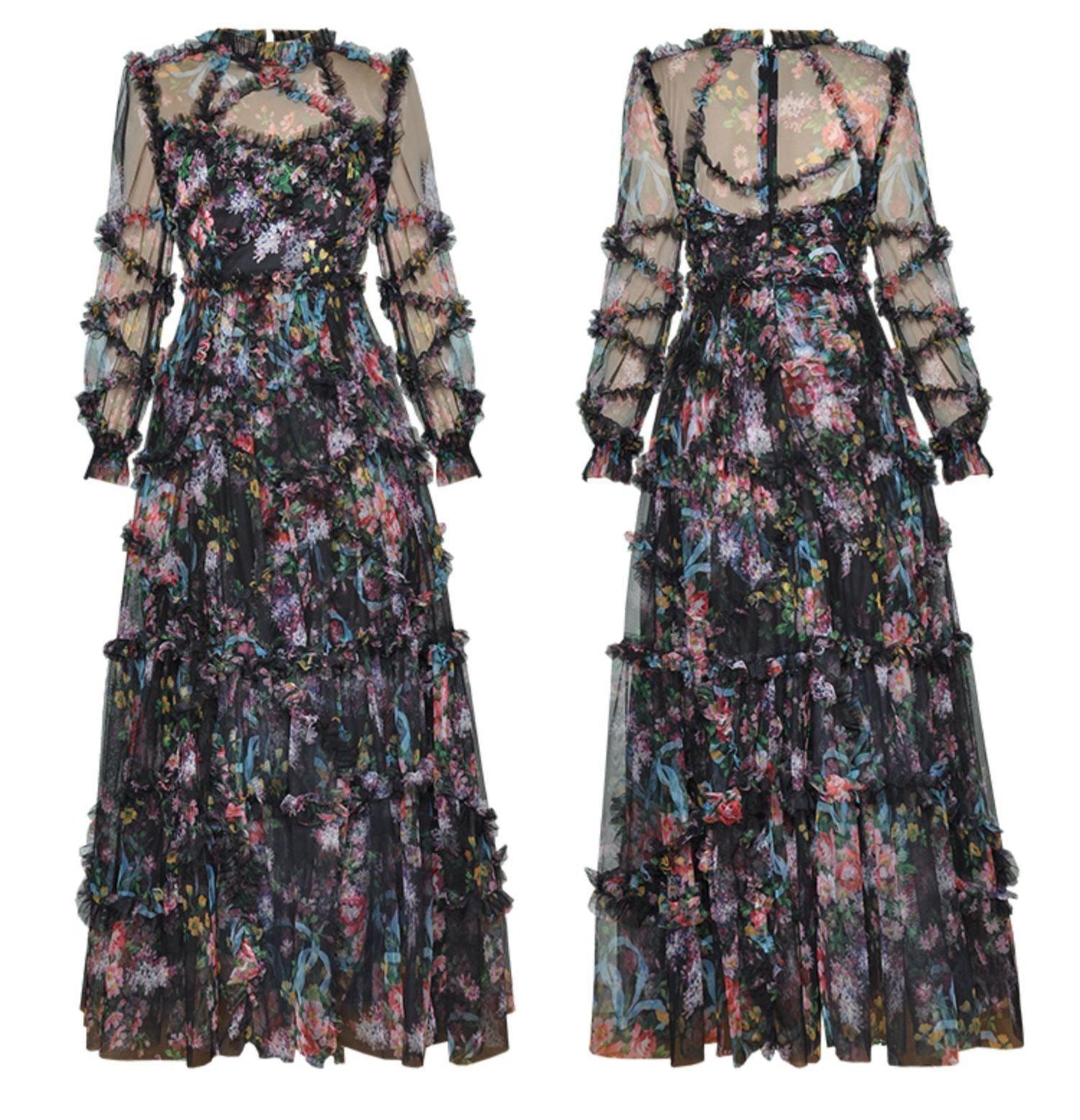 Floral Fantasy Dress - allsose