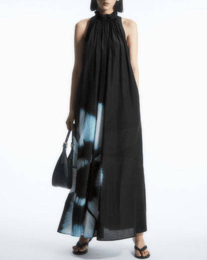 FLORAL - PRINT SILK - BLEND DRESS - allsose