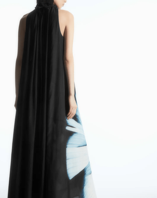 FLORAL - PRINT SILK - BLEND DRESS - allsose