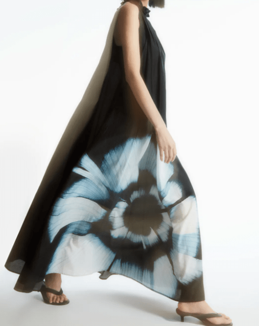 FLORAL - PRINT SILK - BLEND DRESS - allsose