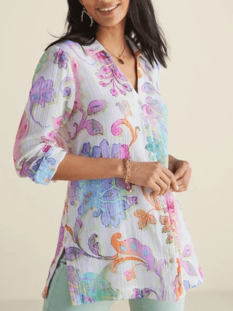 Gauze Tunic Shirt - allsose