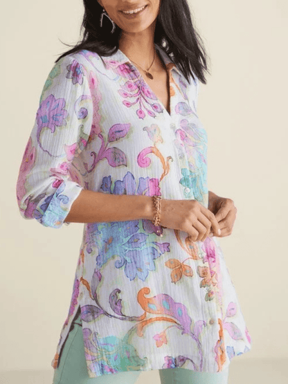 Gauze Tunic Shirt - allsose