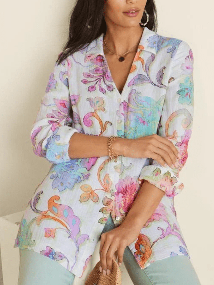 Gauze Tunic Shirt - allsose