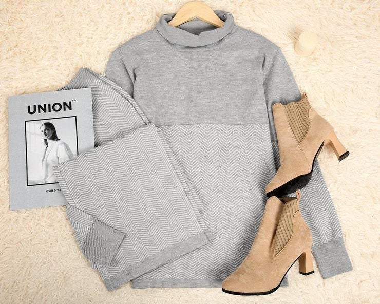 Good Feeling Herringbone Loungewear Set - allsose