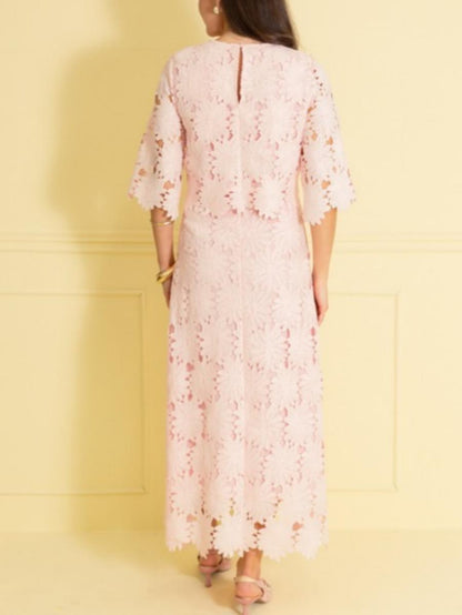 Gorgeous Lace Set, Baby Pink - allsose