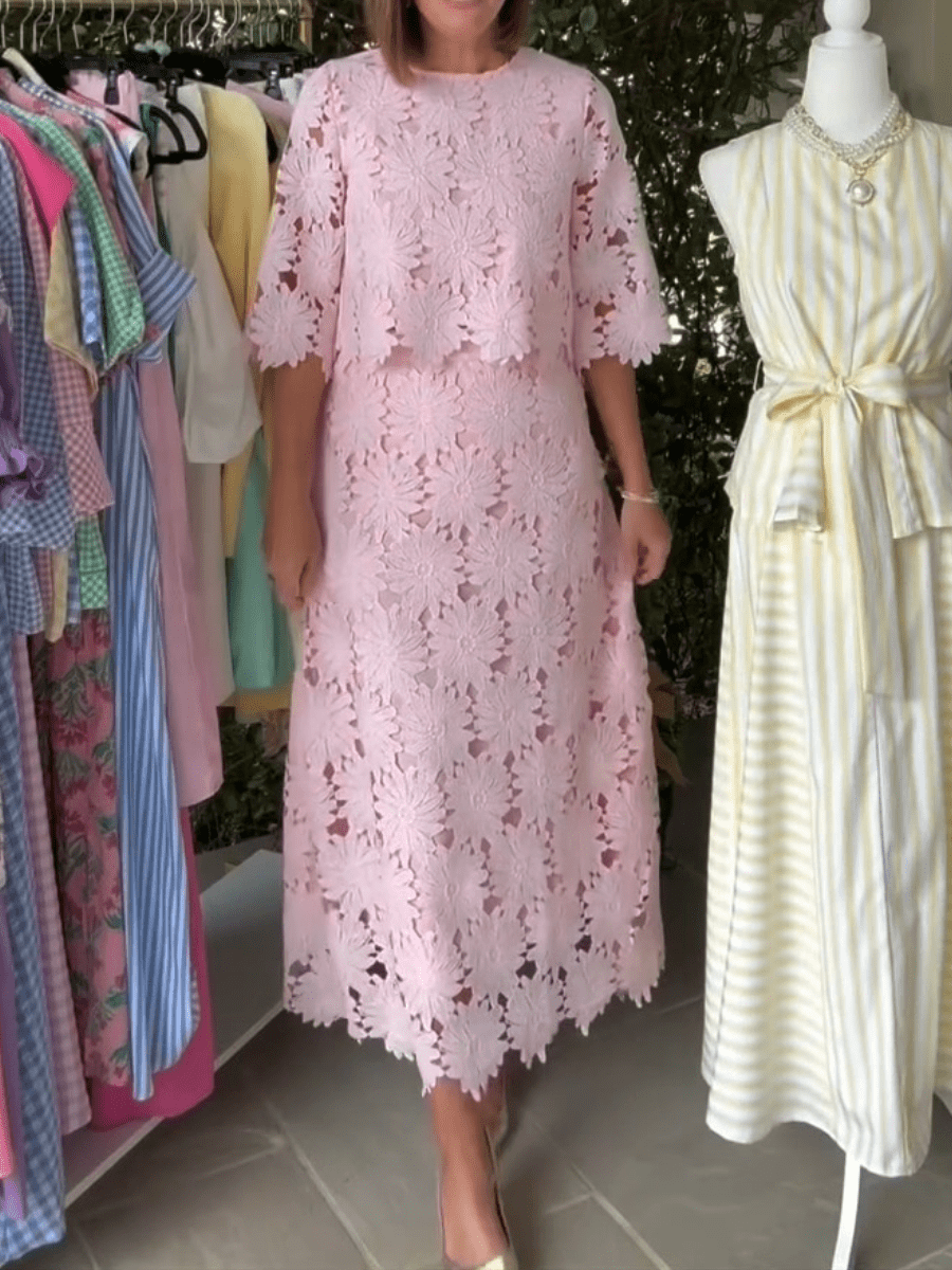 Gorgeous Lace Set, Baby Pink - allsose