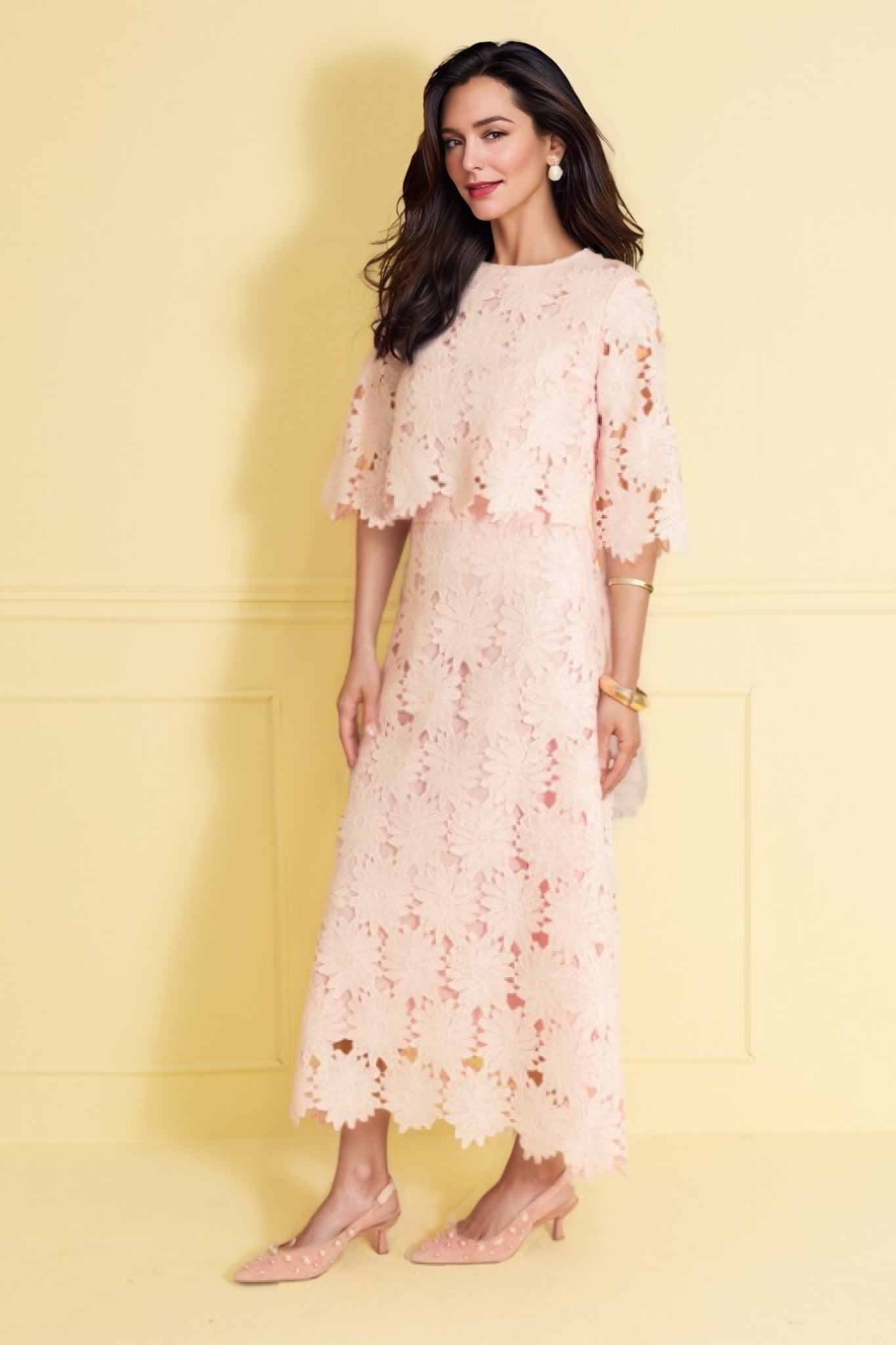 Gorgeous Lace Set, Baby Pink - allsose
