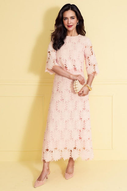 Gorgeous Lace Set, Baby Pink - allsose