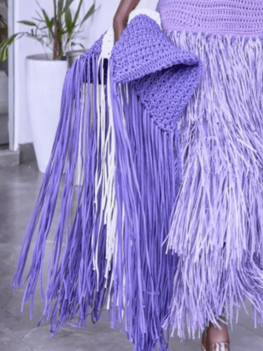 Handmade Fringe Crochet Bag. - allsose