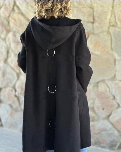 Hooded Pockets Knit Jacket - allsose