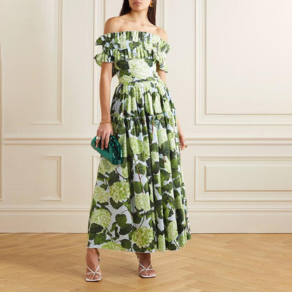 Hydrangea Print Dress - allsose