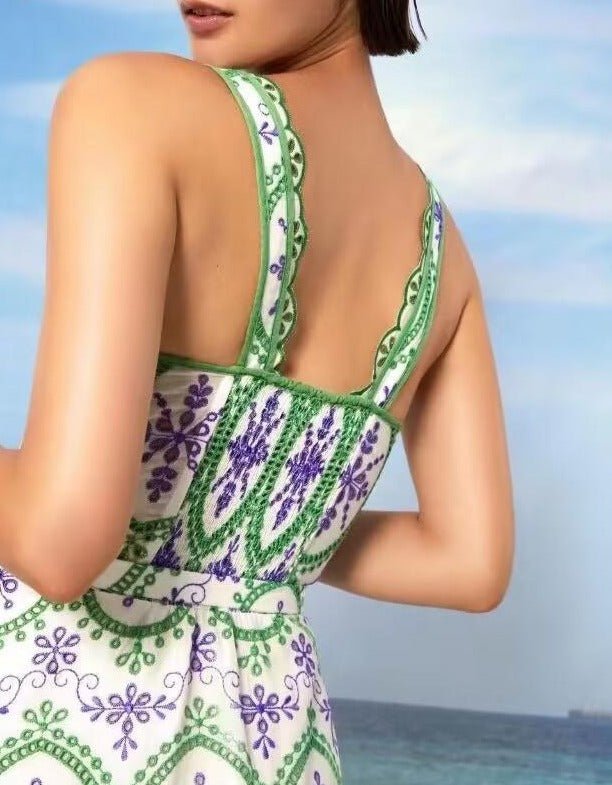 Irene Lilac Green Fruition Long Dress - allsose