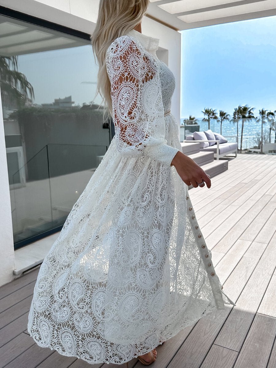 Lace Lace - Up Shirt Dress - allsose