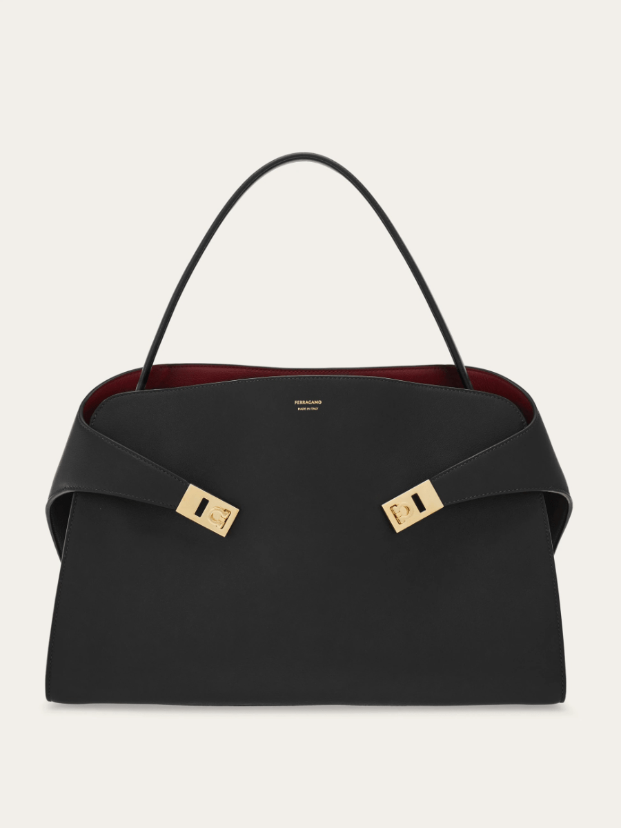Large Soft Bicolor Shoulder Bag - allsose