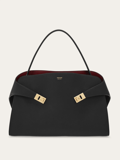 Large Soft Bicolor Shoulder Bag - allsose