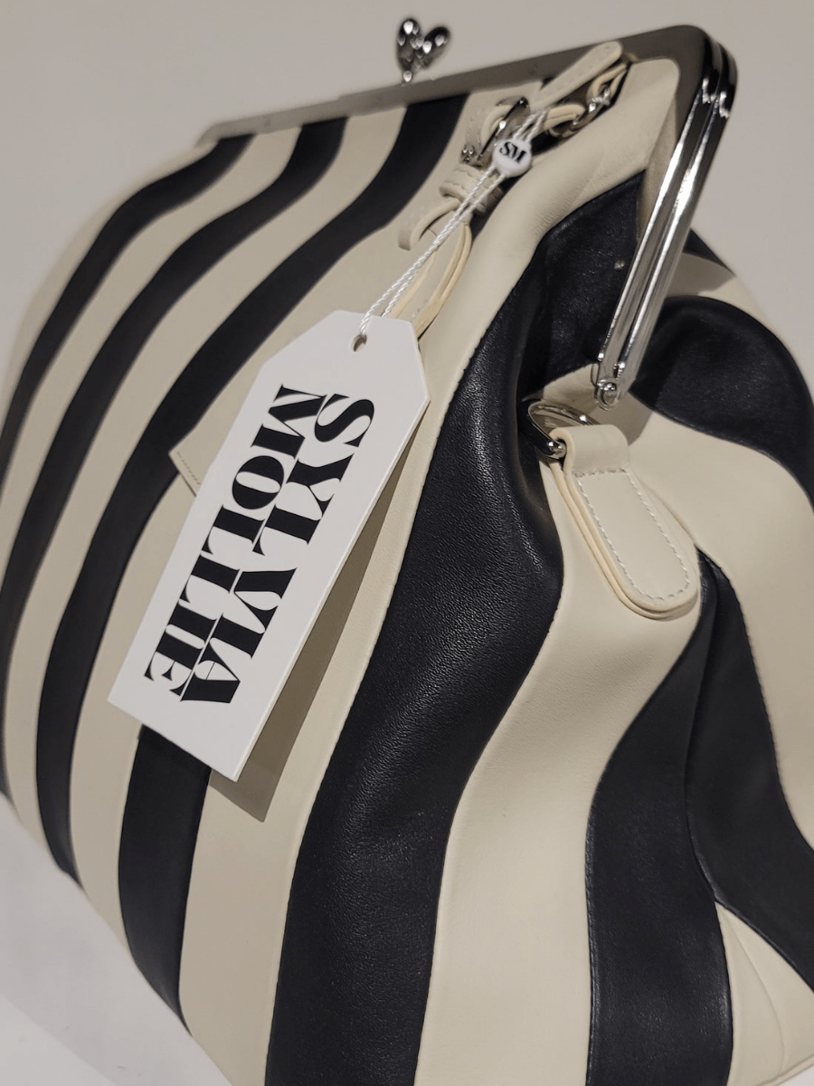 Leather Kisslock Frame Bag - allsose