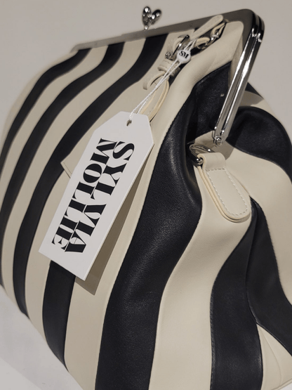 Leather Kisslock Frame Bag - allsose