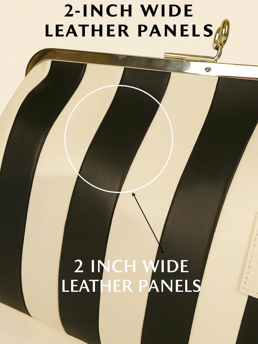 Leather Kisslock Frame Bag - allsose