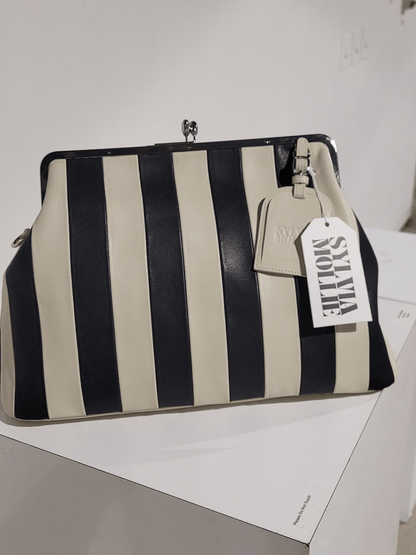 Leather Kisslock Frame Bag - allsose