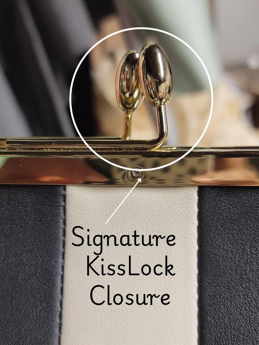 Leather Kisslock Frame Bag - allsose