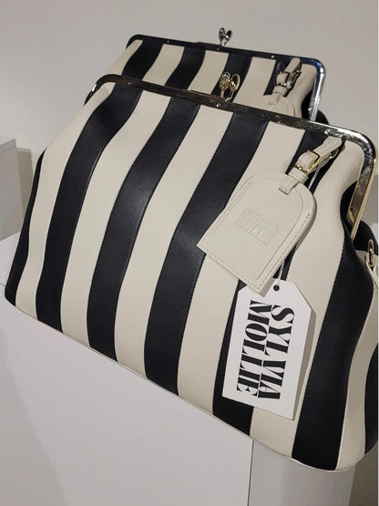 Leather Kisslock Frame Bag - allsose