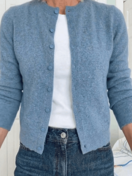 Light Blue Soft Knit Cardigan ✨ Effortless Everyday Layering - allsose