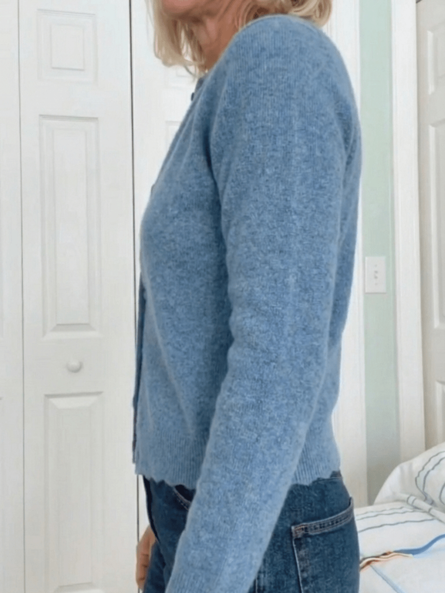 Light Blue Soft Knit Cardigan ✨ Effortless Everyday Layering - allsose