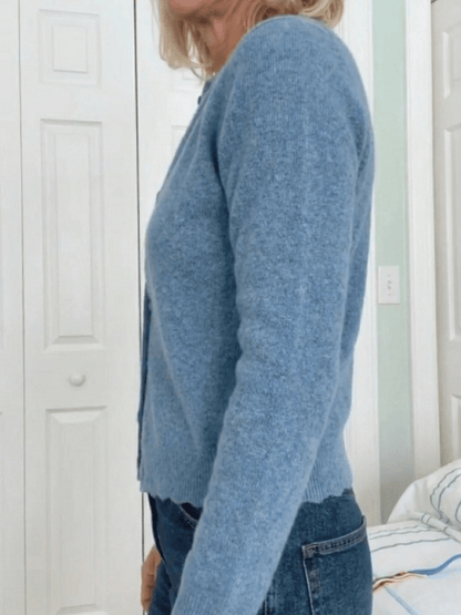 Light Blue Soft Knit Cardigan ✨ Effortless Everyday Layering - allsose