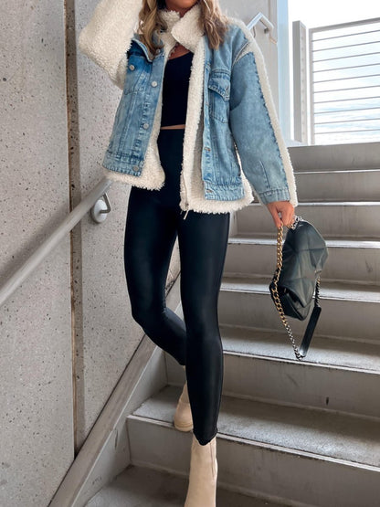 Love Me Up Denim Jacket - allsose