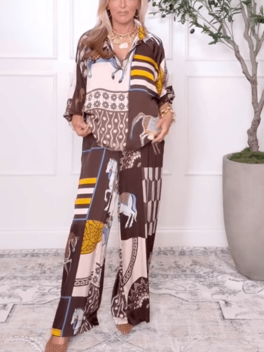 Luxury Equestrian Print Co - Ord Set - allsose