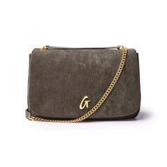 MEDIUM SUEDE FLAP BAG - allsose