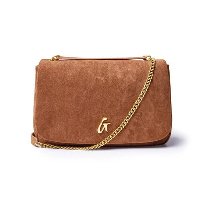 MEDIUM SUEDE FLAP BAG - allsose