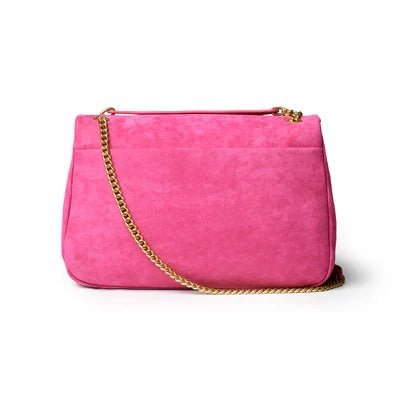 MEDIUM SUEDE FLAP BAG - allsose