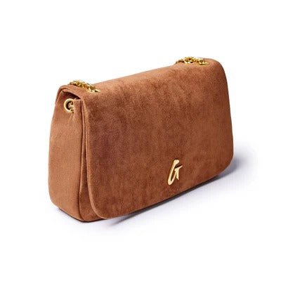MEDIUM SUEDE FLAP BAG - allsose