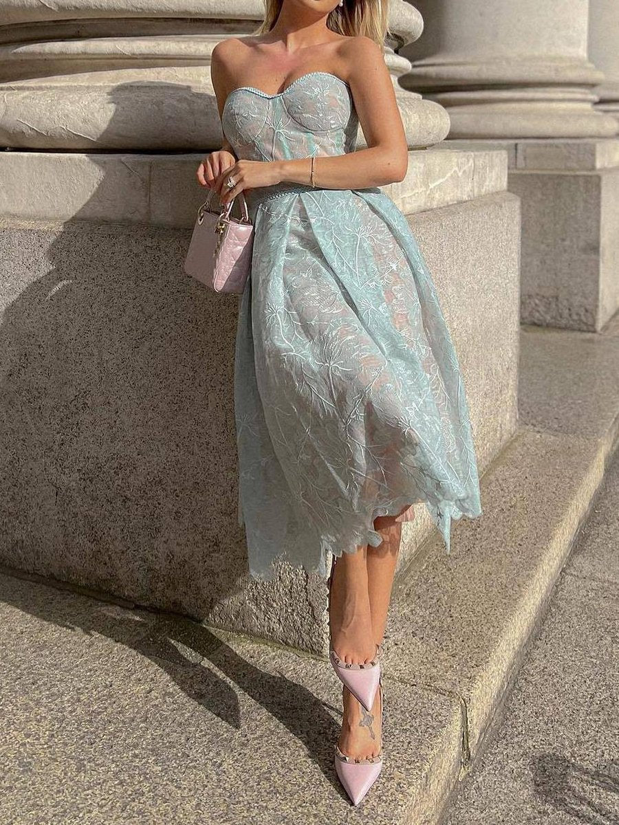 Mindful Lace Midi Dress - allsose