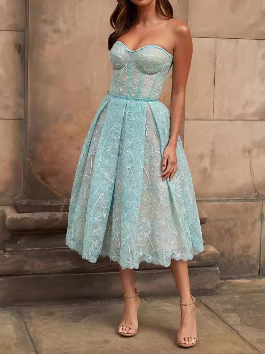 Mindful Lace Midi Dress - allsose
