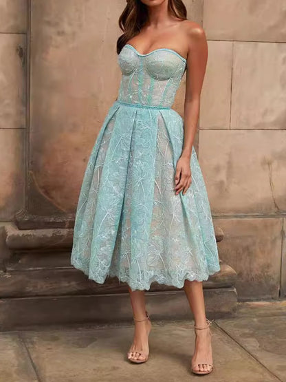 Mindful Lace Midi Dress - allsose