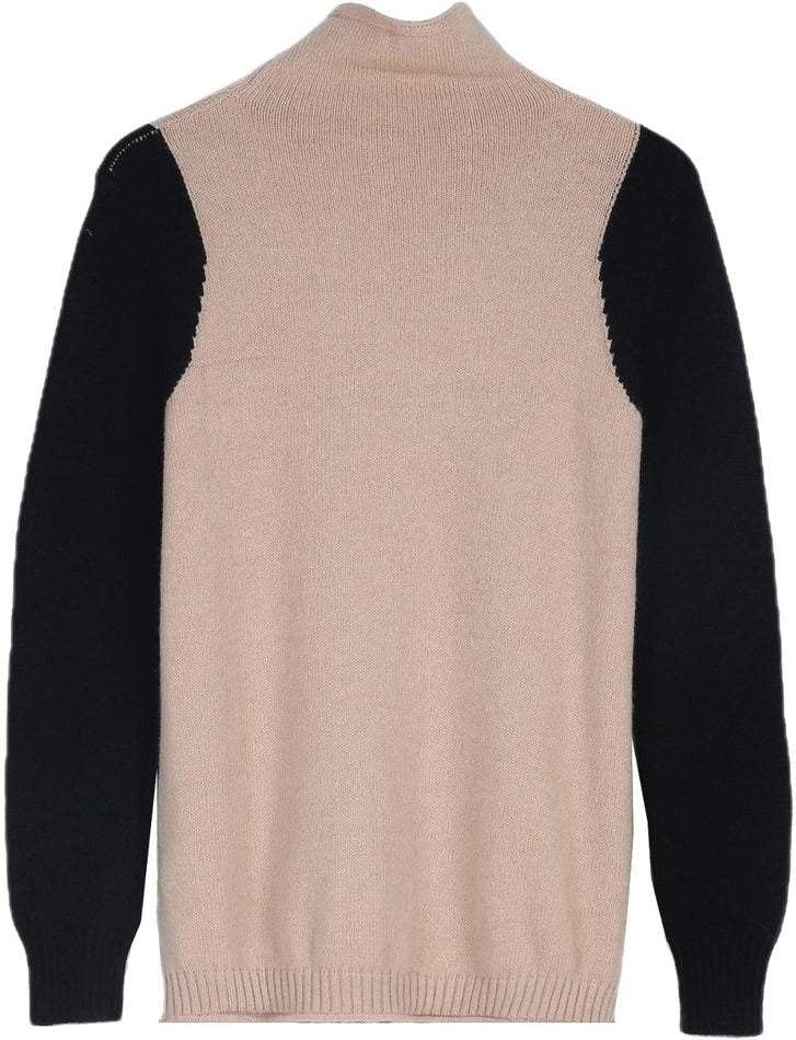 Mod Color Block Turtleneck Sweater - allsose