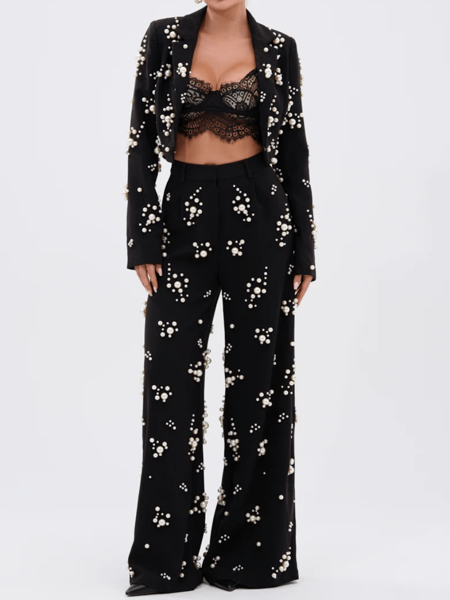 OLD FLAME EMBELLISHED SUIT - allsose