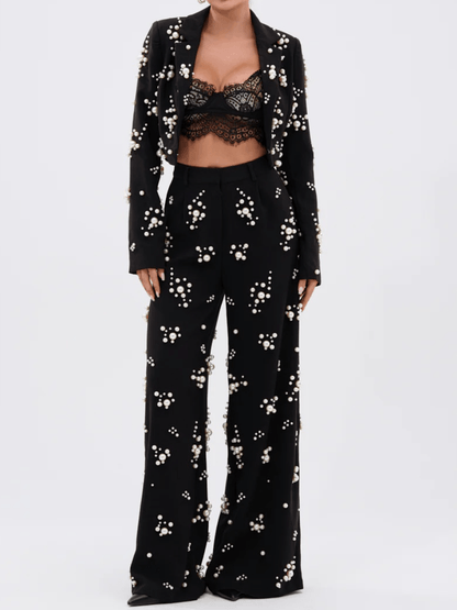 OLD FLAME EMBELLISHED SUIT - allsose