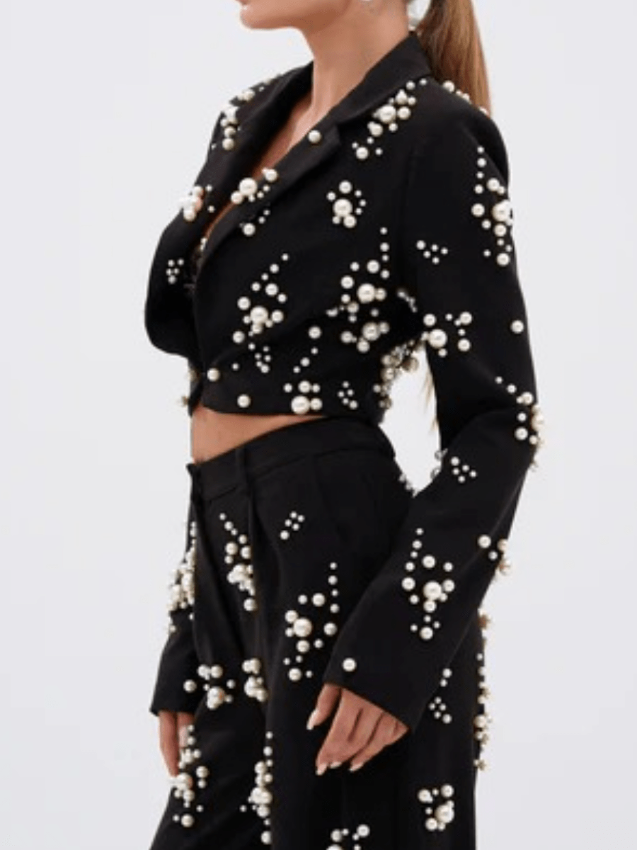 OLD FLAME EMBELLISHED SUIT - allsose