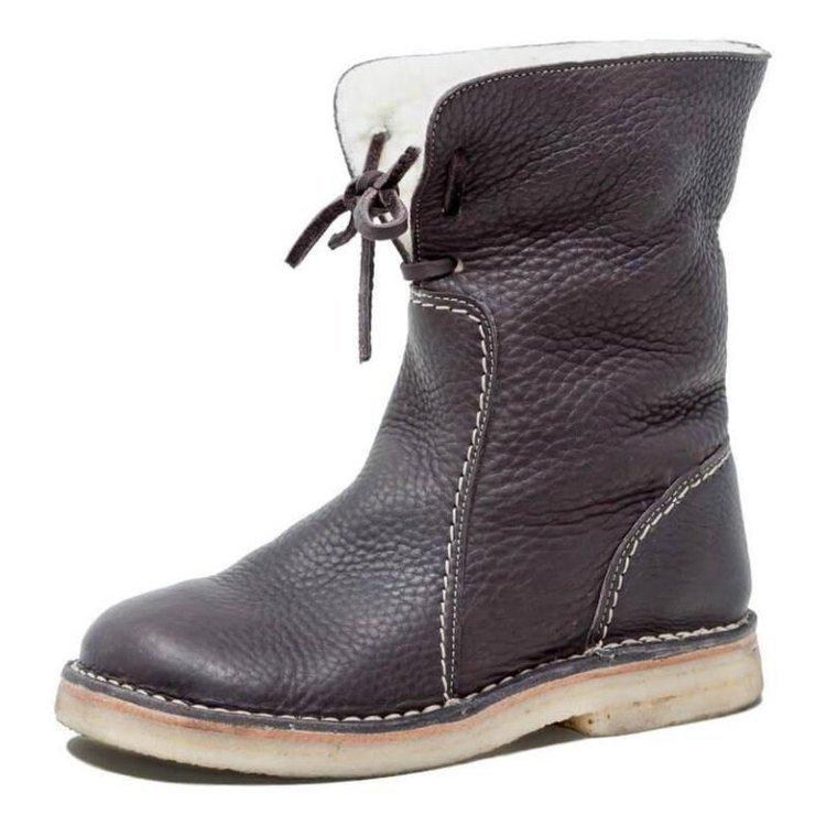 Orthopedic Waterproof Leather Snow Boots - allsose