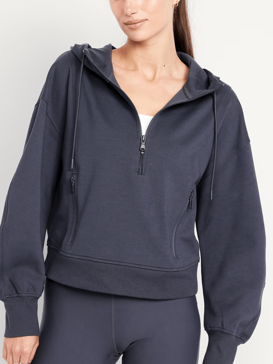 Oversized Navy Fleece Loungewear Set (Hoodie Pants) - allsose